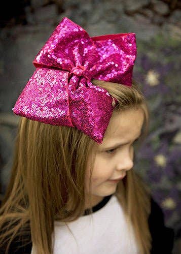 The Hair Bow Company - Wholesale Hair Bow - Kids - Sequin Texas Size Hair Bows - Alligator Clip - 6.5"20