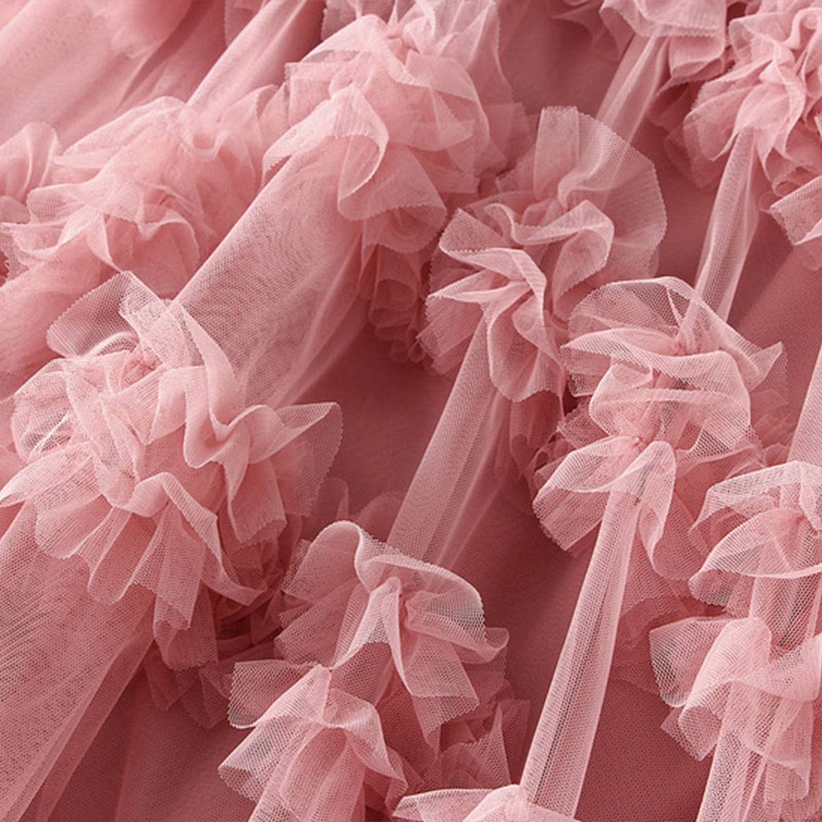 ACCITY - Wholesale Skirt - Women's - Candy Color Ruffle Tulle Irregular Midi Skirt_CWBMS04037