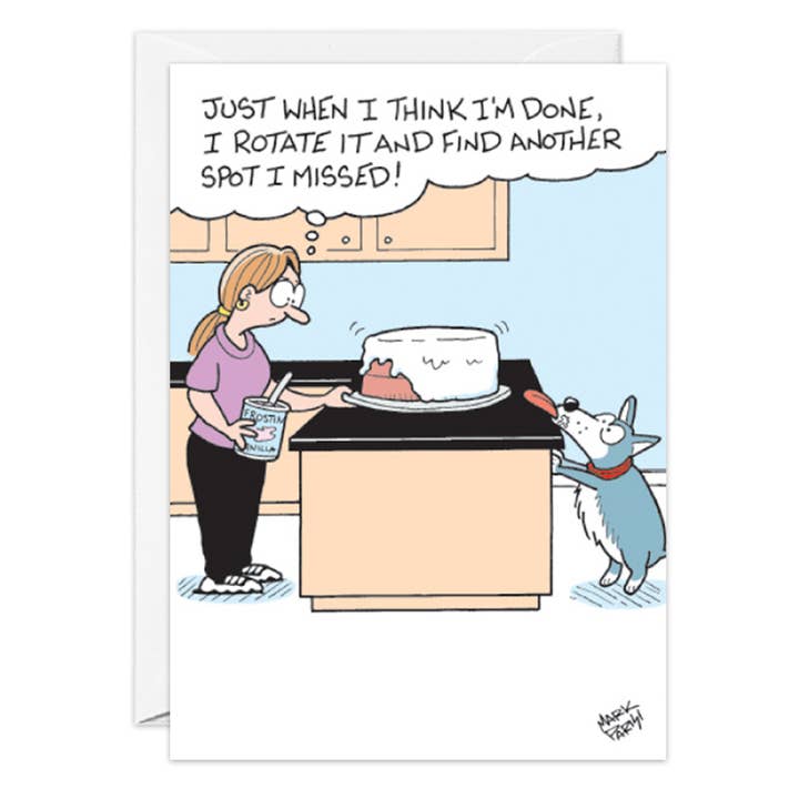 Missed A Spot Birthday Card - 8826 for wholesale by Oatmeal Studios