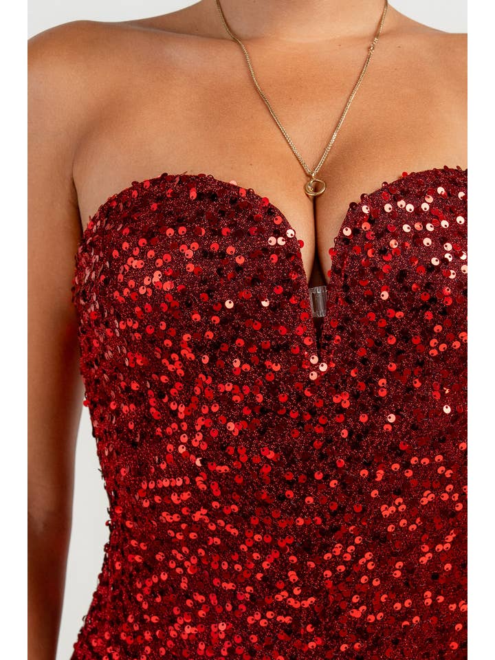 PRIVY - Wholesale Dress - Women's - PD79327S / WIRE INSET TUBE MIDI DRESS9