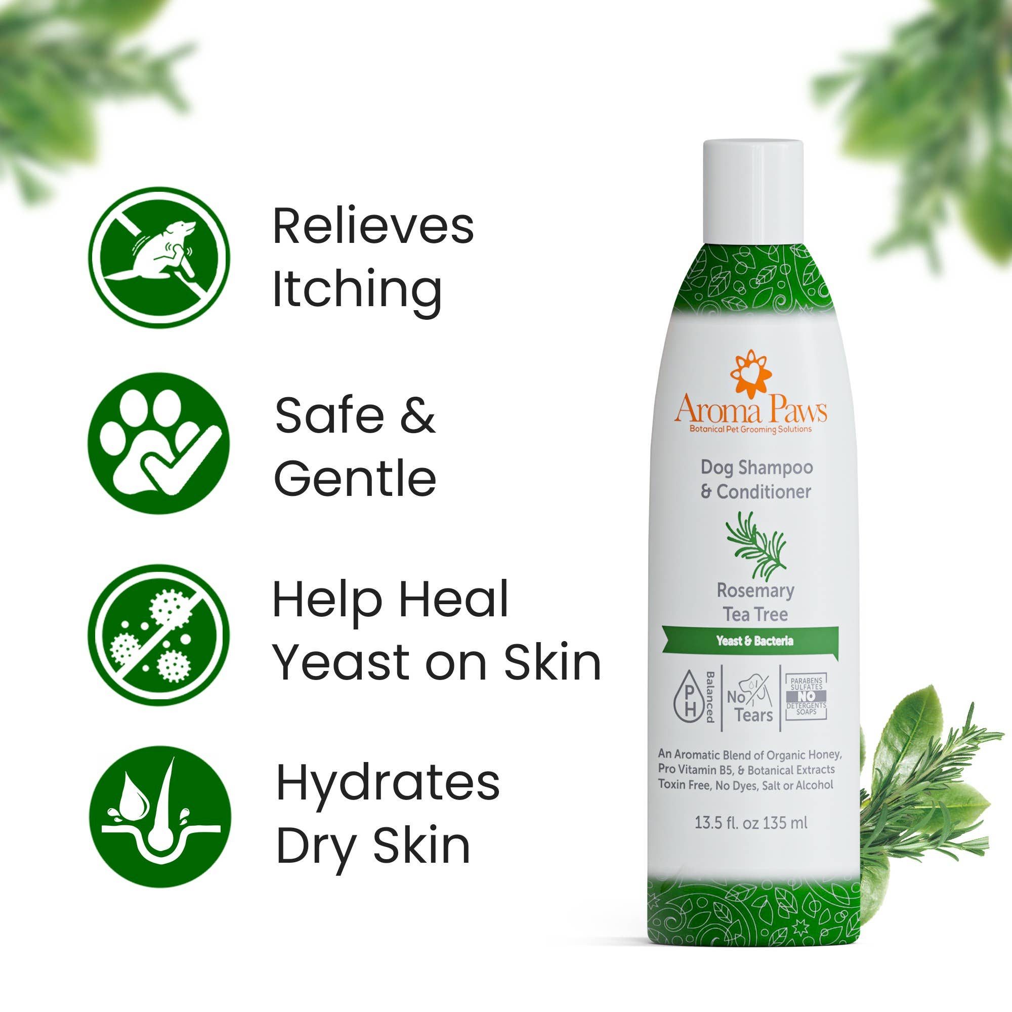 Aroma Paws - Wholesale Hondenshampoo - Hond - 13,5 Oz. Shampoo rozemarijn theeboom4