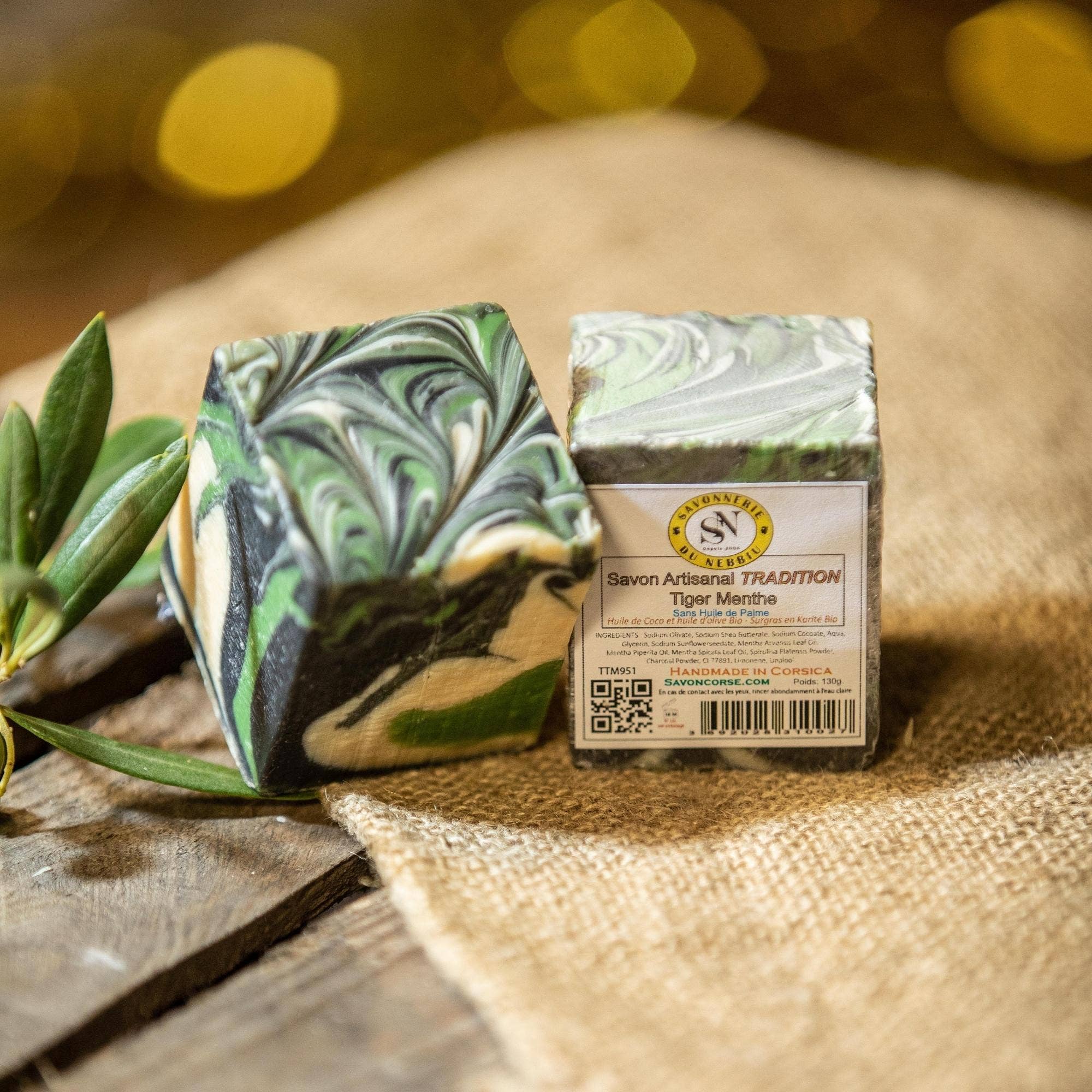 La Savonnerie du Nebbiu – wholesale Bar Soap – Handmade soap Tradition Tiger Mint2