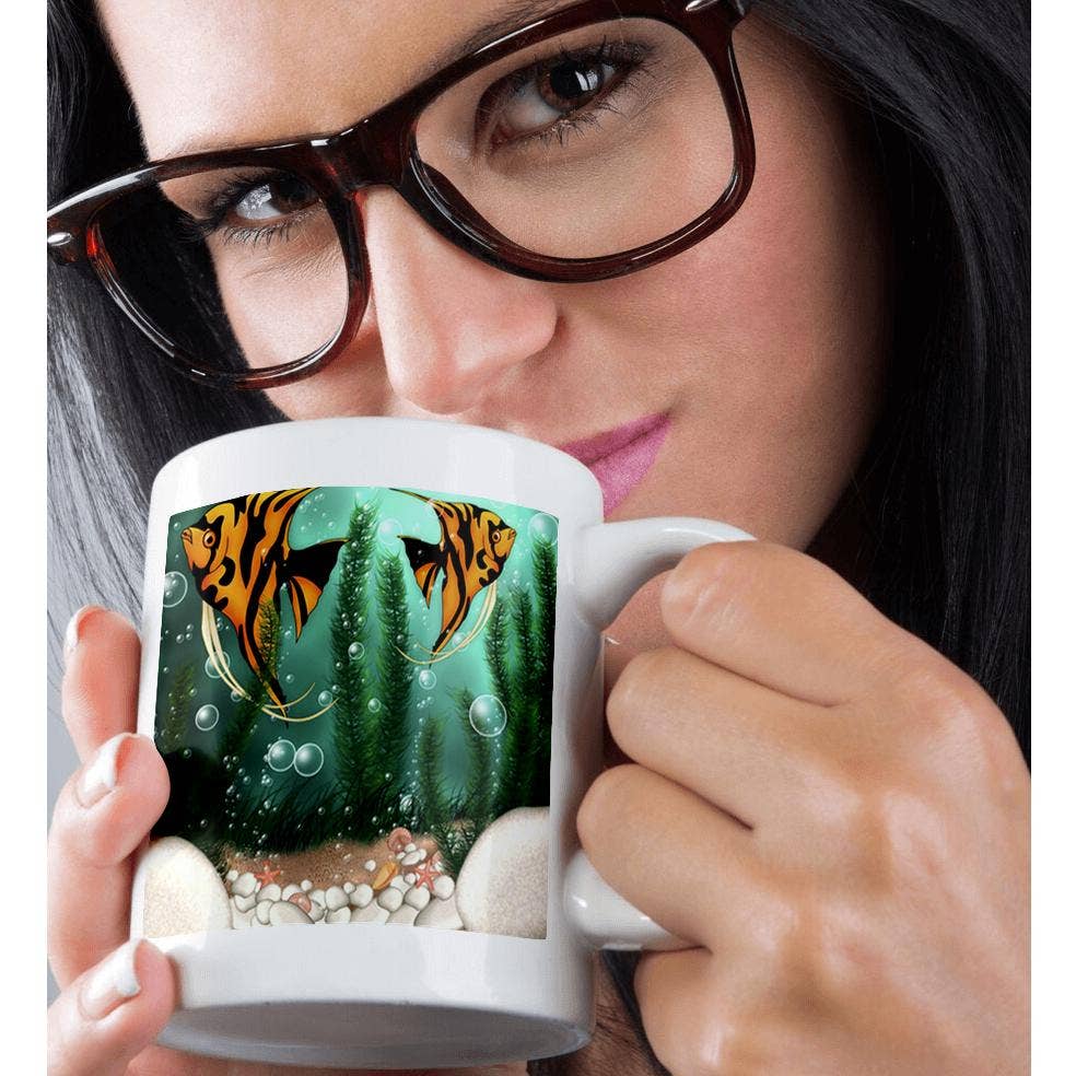 3dRose – Engroshandel Kaffekrus – 3dRose, 2 søde fisk med bobler i akvarium, krus9