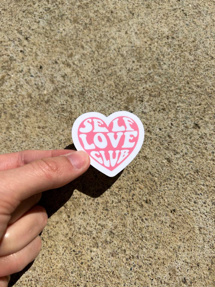 Self Love Club Sticker for wholesale by Hannah Elise Co