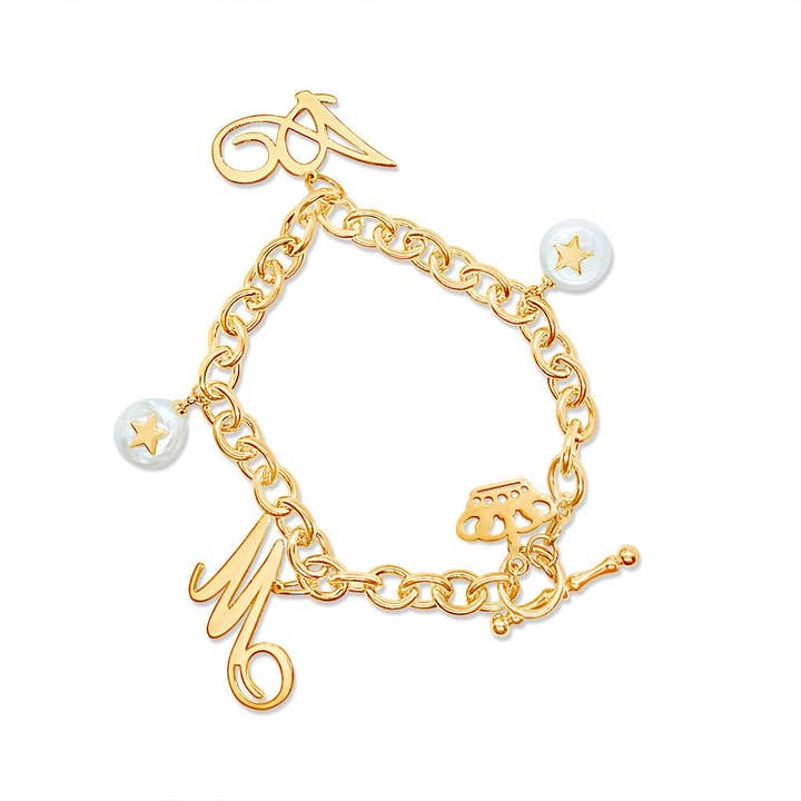 Letter Charm Bracelet for wholesale by Anna Lou of London