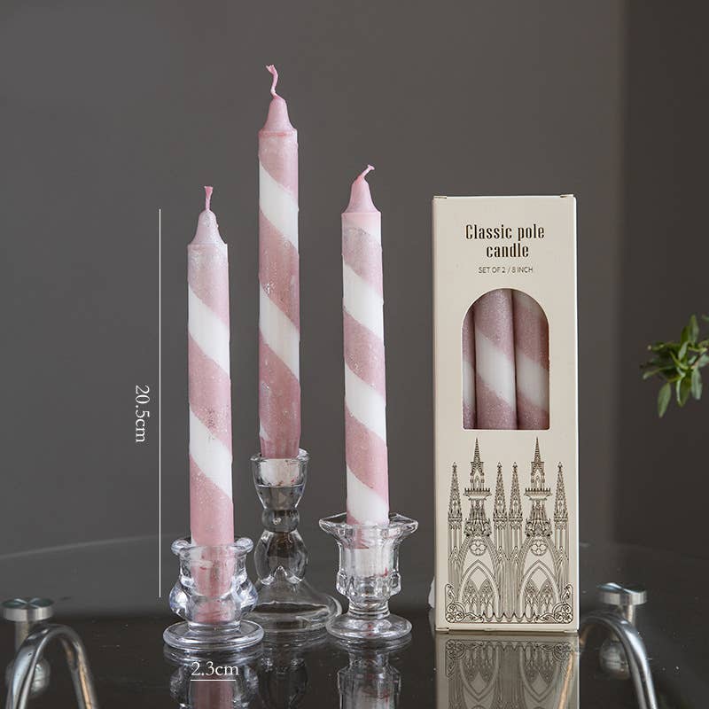 Candles Meta – Großhandel Konische Kerze/Kerzenhalter – 3 Stück 20 cm nordische Weihnachtsduftkerzen im Taper-Stil0