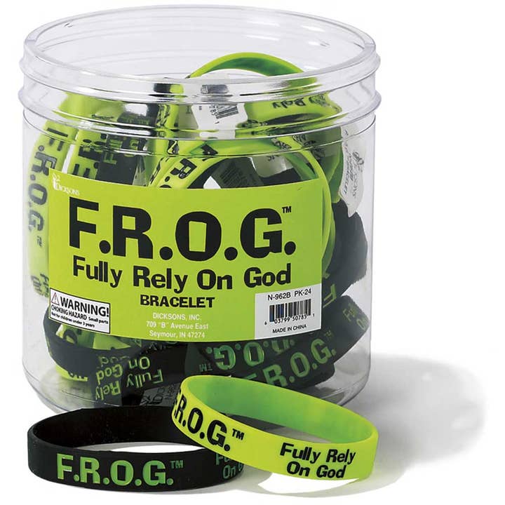 Dicksons - Wholesale Wristband - F.R.O.G. Silicone Bracelets Tub