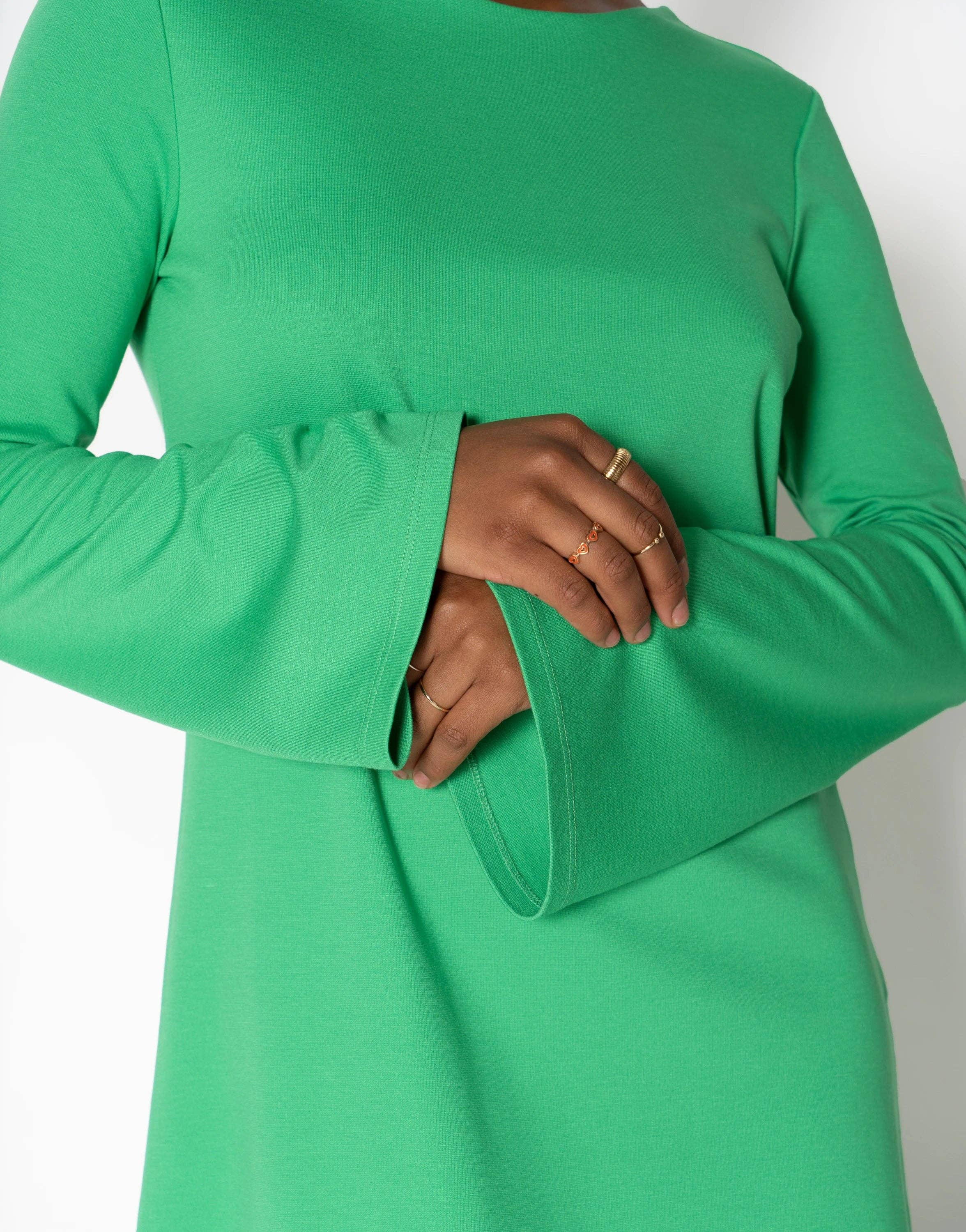 IslandGreen Open Back & Flared Sleeves Mini Dress for wholesale on Faire4