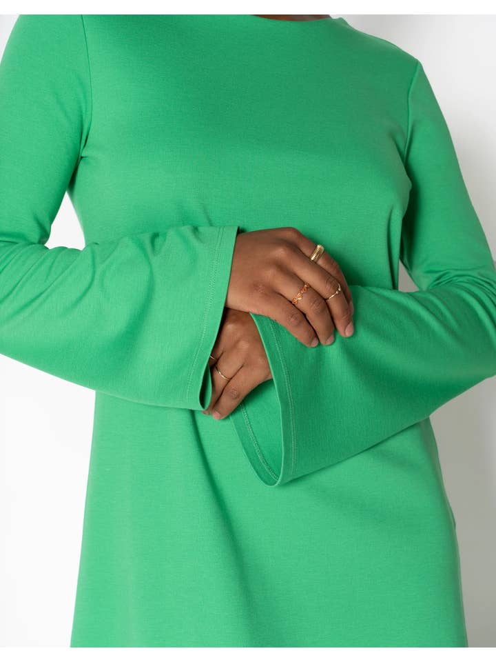 IslandGreen Open Back & Flared Sleeves Mini Dress for wholesale on Faire4