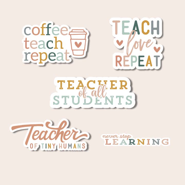 Pack d'autocollants enseignant pour la vente par My LuElla