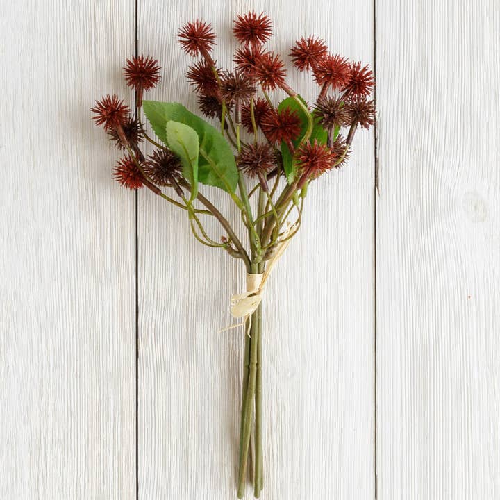 Bundle - Mini Thistles, Burgundy (Pk/03) for wholesale by Audrey's Home & Gift