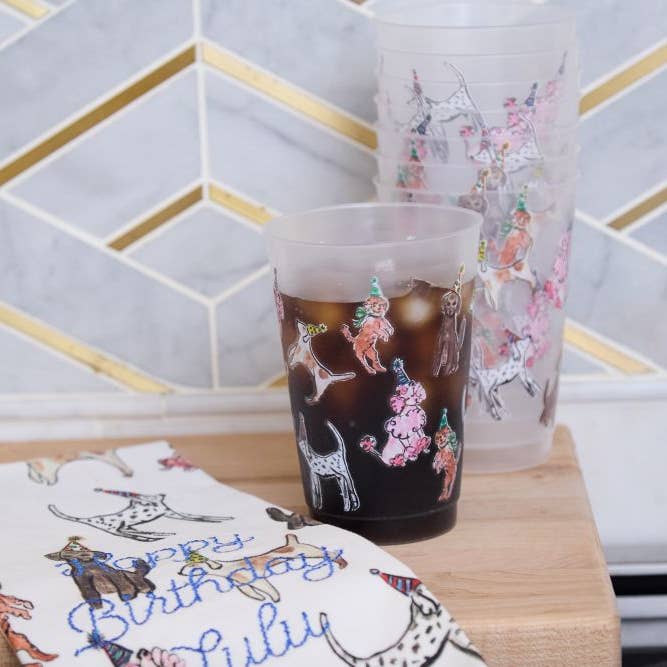 Over the Moon Gift - Wholesale Disposable Cup - Party Pups Frosted Cups1