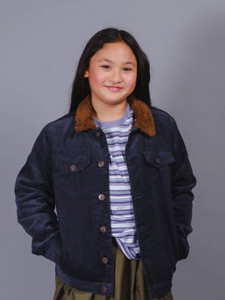 Kids Sherpa Lined Cord Trucker for wholesale by Brooklyn Cloth