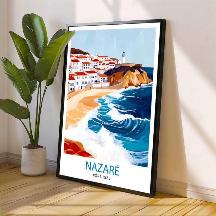 InkNPrintz – wholesale Art print – Nazare Portugal Travel Poster4