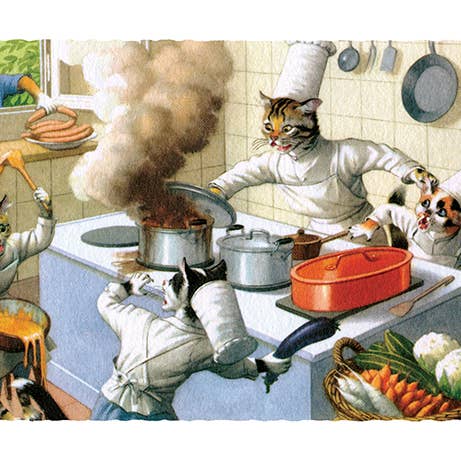 Laughing Elephant - Wholesale Everyday Greeting Card - Delightfully Dressed Cats Set - Everyday Boxed Cards