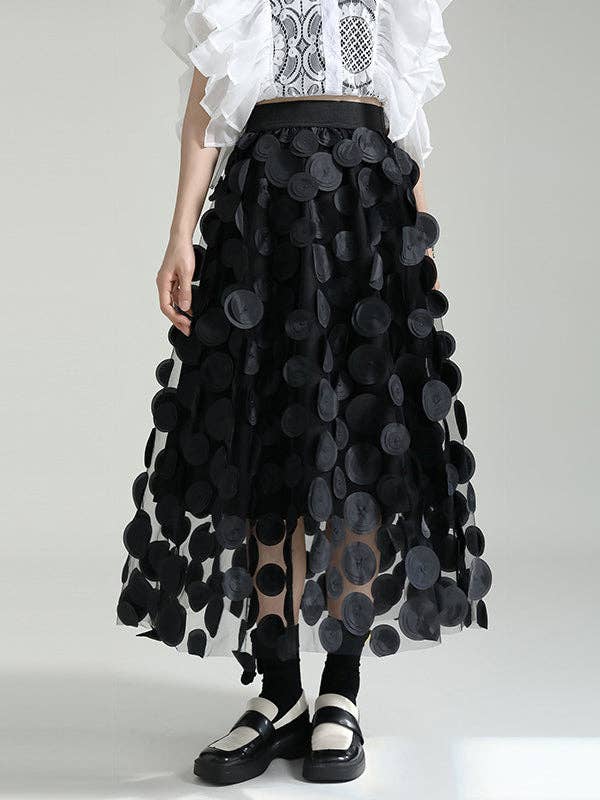 Glitter Dot Mesh Skirt | Talbots