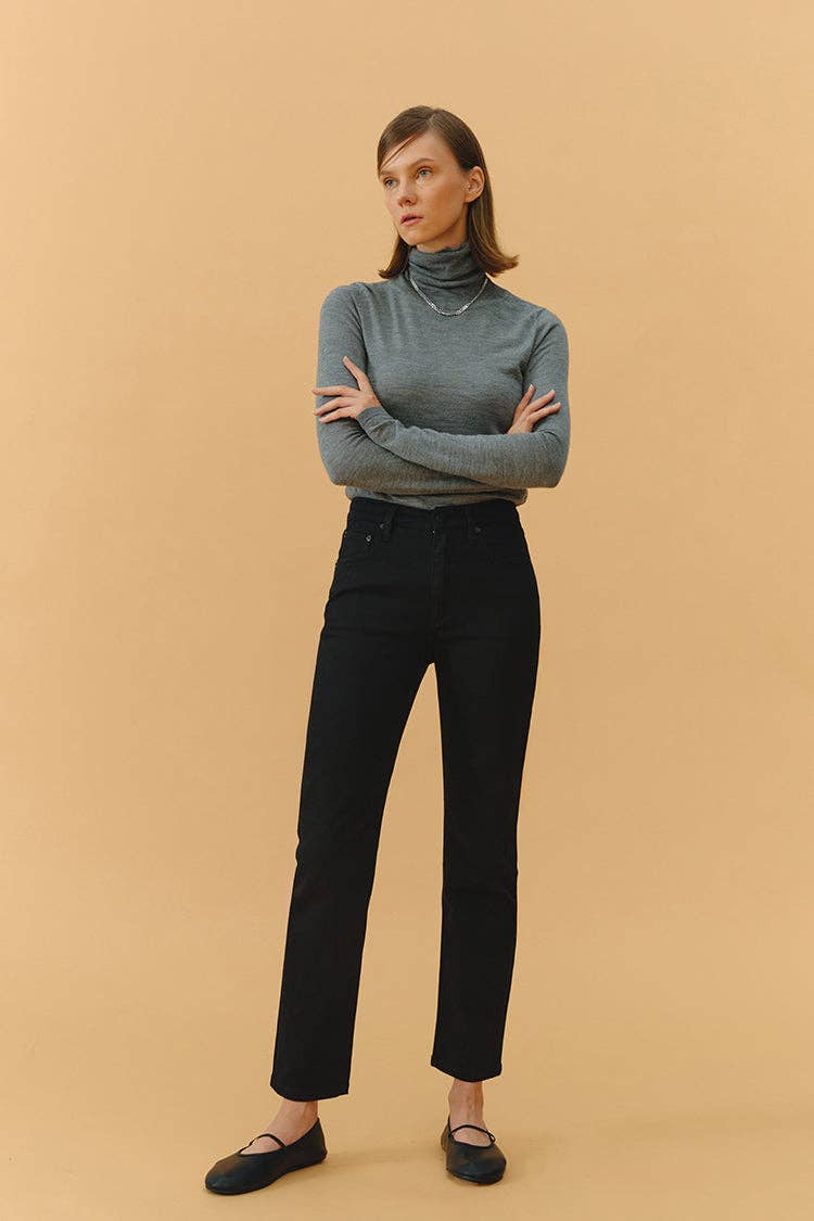 Bad Romance Two Shots High Rise Straight Crop Jeans for wholesale on Faire1