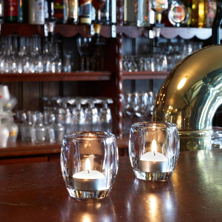 8 Hour White Tea Lights In Clear Cup Set Of 48 Tealights for wholesale on Faire3