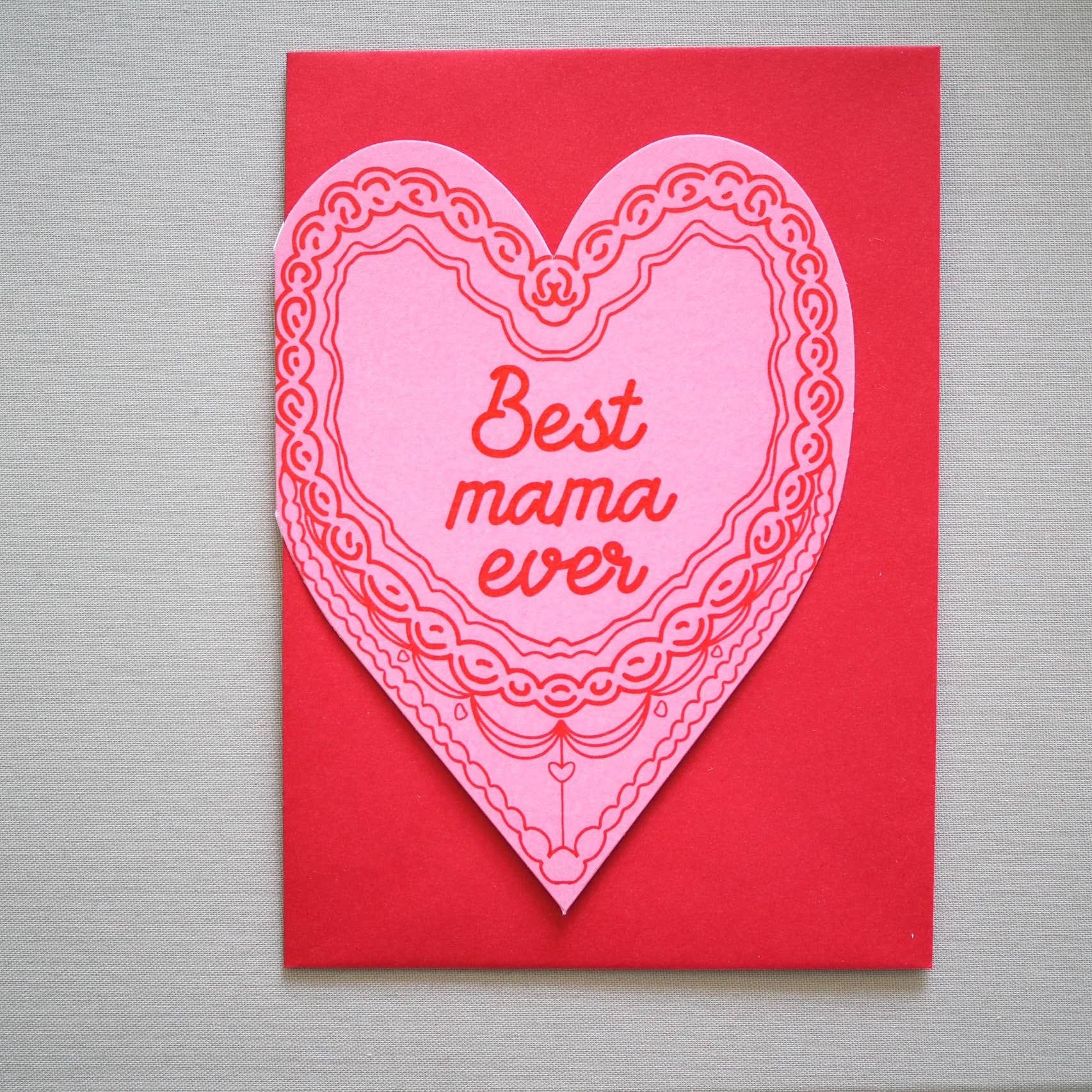 soch and co – wholesale Mother’s Day card – Best mama ever cake heart card4