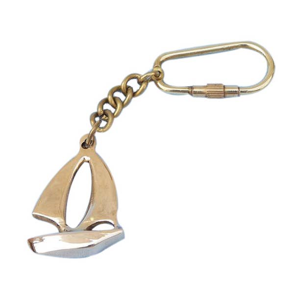 Porte-clés Yacht en laiton massif 5 po pour la vente par Hampton Ironworks