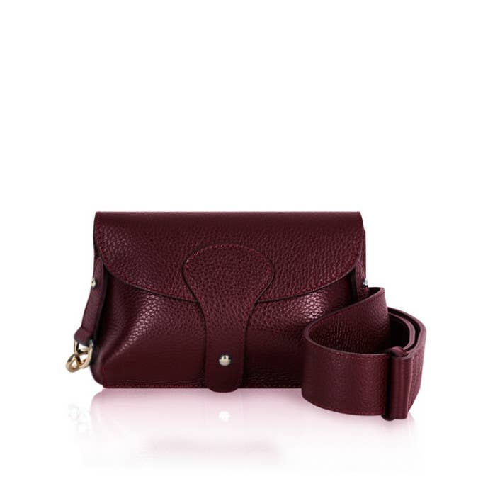 MONTTE DI JINNE - Vente Sac à bandoulière – femme - Petit sac bandoulière en cuir italien avec large sangle épaisse5