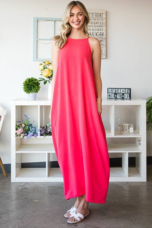 HEIMISH - Vendita all'ingrosso Vestito - Donna - MAXI ABITO IN TESSUTO MASSICCIO ED6771-104