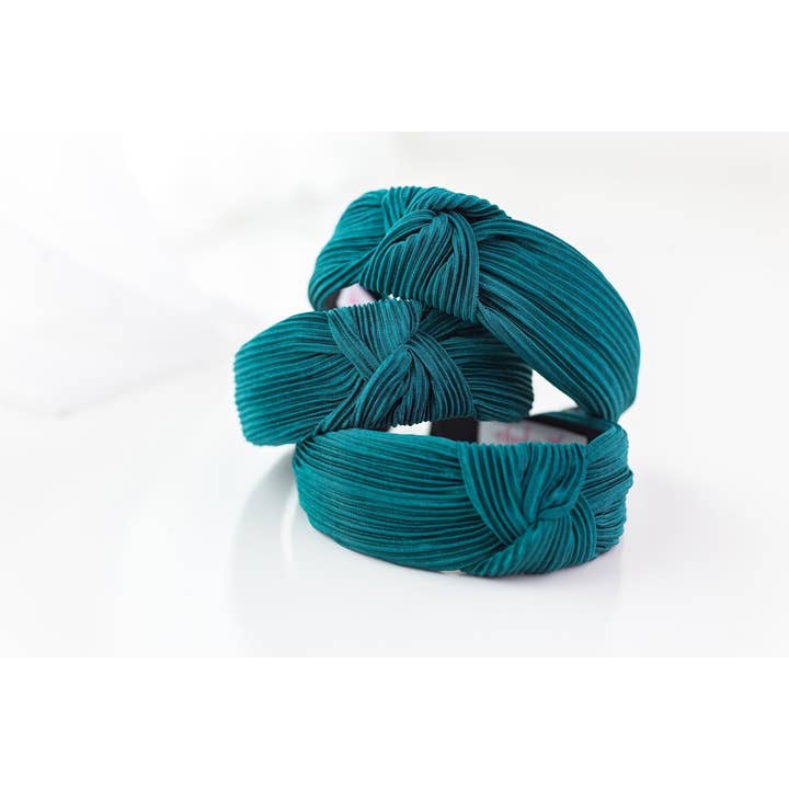 Knot Satin Headband - Evergreen for wholesale by Cheeky Plum