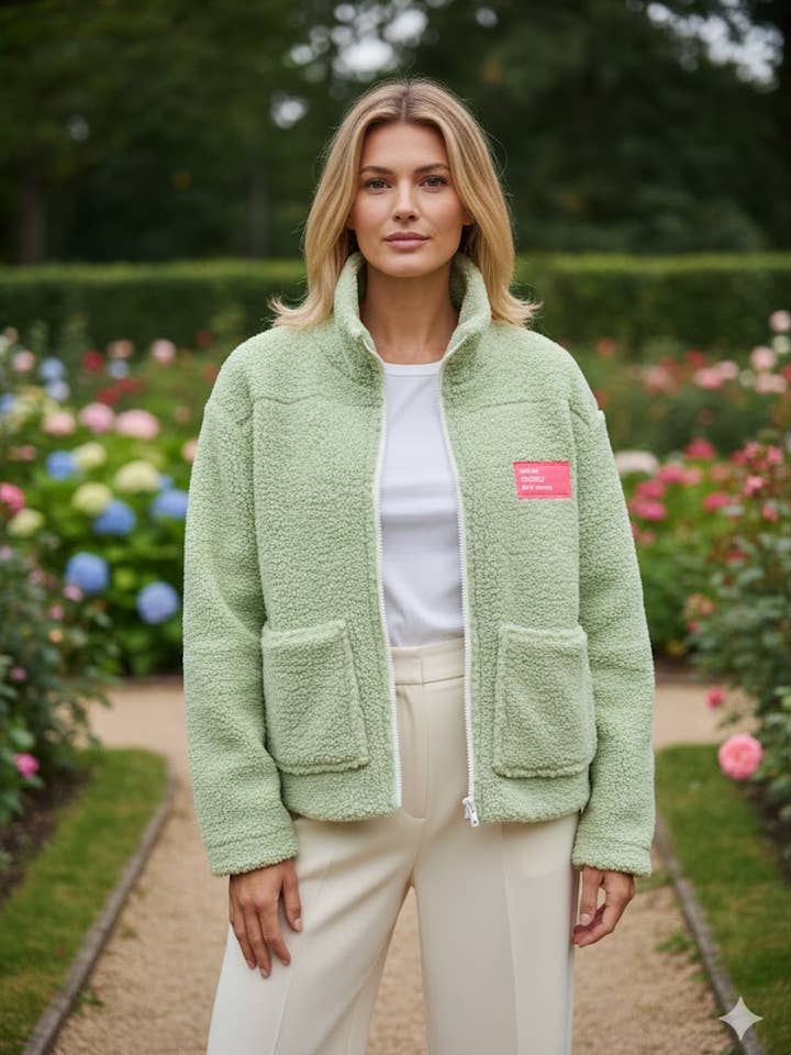 Sherpa zip jacket for wholesale by VICTORIA&ISAAC