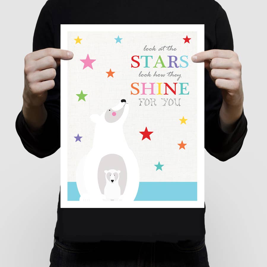 Creative Monsoon - Wholesale Art Print - Kids & Baby - Stars Shine Polar Bear Print2