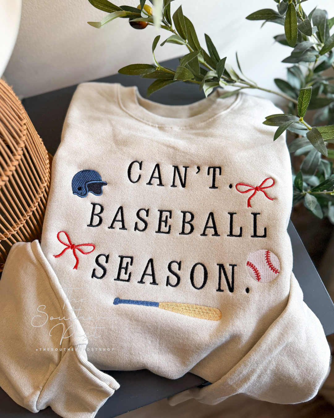 The Southern Post - Wholesale Sweatshirt - Women's - Can't. Baseball Season. Icon Sweatshirt -- Embroidered1
