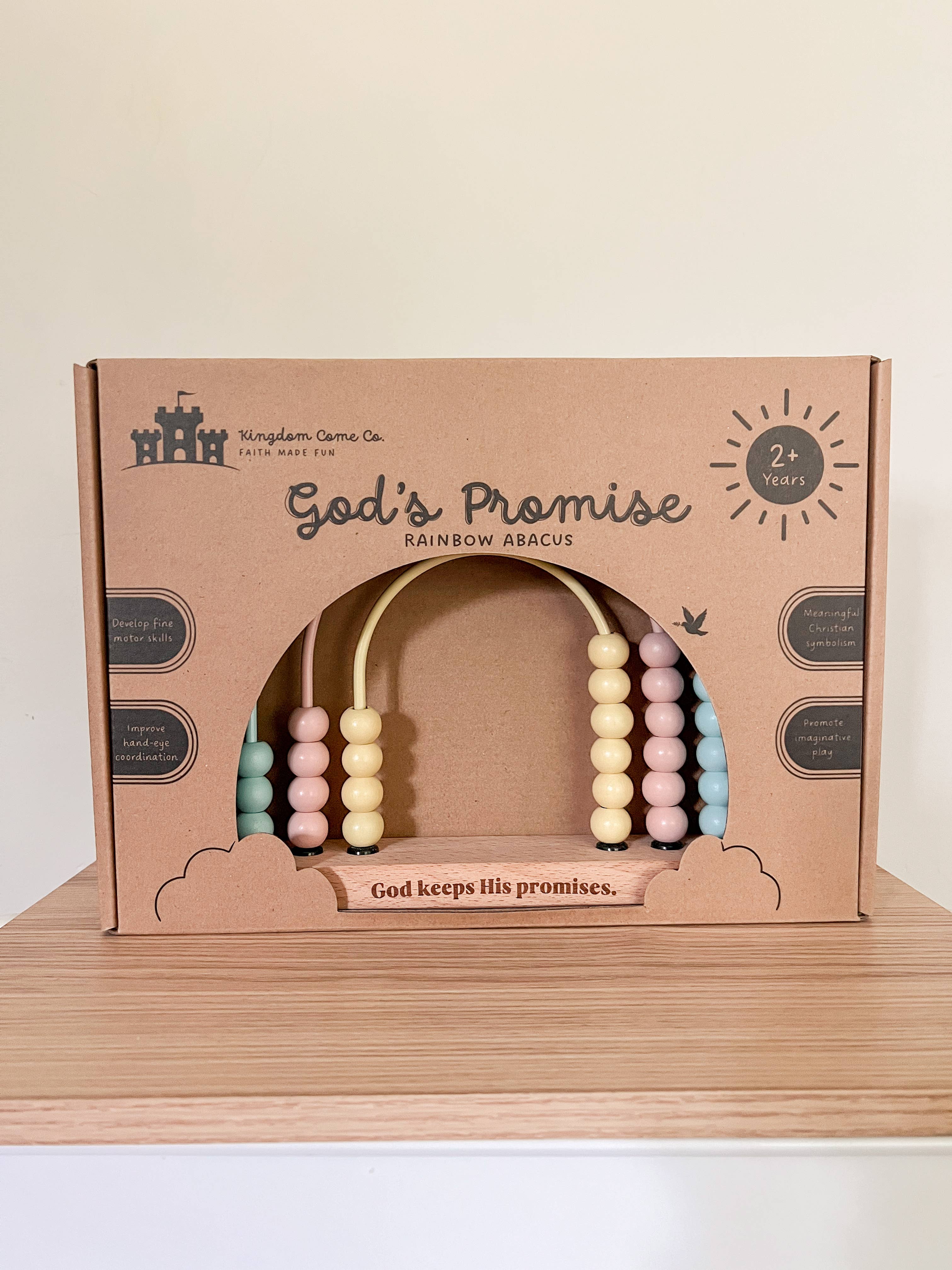 Kingdom Come Co. - Wholesale Wood Toy - Kids - God’s Promise Wooden Rainbow Abacus2