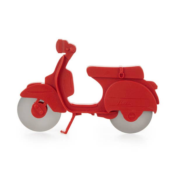 Balvi – Cortador de pizza por atacado – Cortador de pizza, Scooter, vermelho, plástico/aço inoxidável