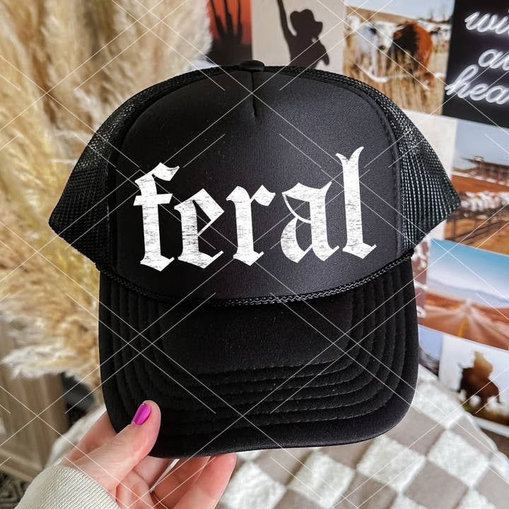 Pressure and Grace - Wholesale Trucker Hat - Women's - Feral Trucker Hat0