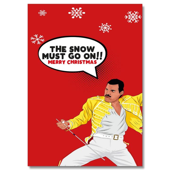 Tarjeta Freddie Snow Must Go On - Tarjeta A5 para venta al por mayor de Filthy Sentiments