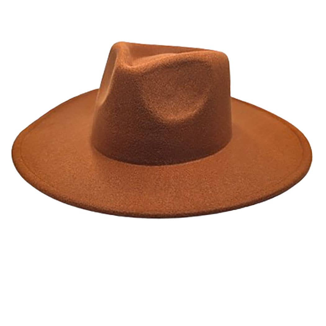 AdornWise – wholesale Fedora - Unisex – Vegan Felt Rancher Fedora Hat with Wide Brim19