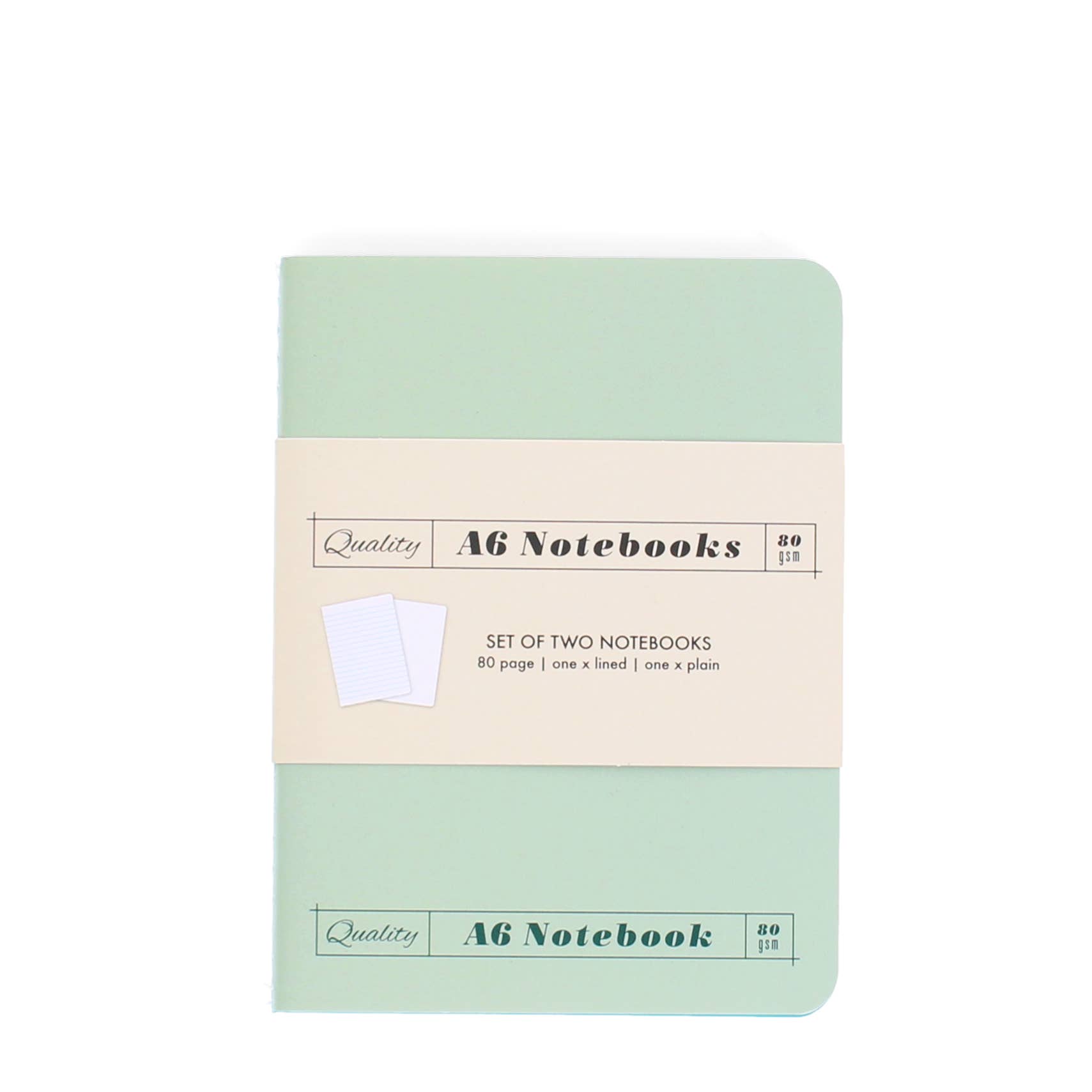 Rex B2B - UK – wholesale Notebook – A6 notebooks (set of 2) - Green & aqua0
