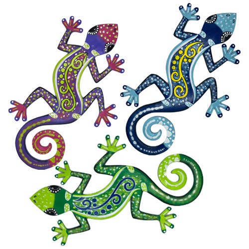 Barry-Owen Co., Inc. - Wholesale Plaque - LARGE WOOD GECKO PLAQUE 3 ASST0