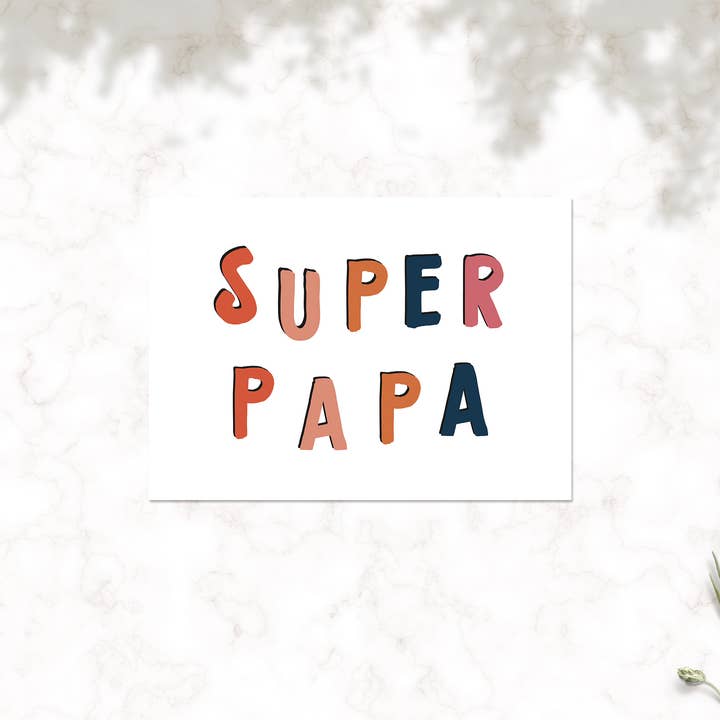 Biglietto Super Dad per la vendita all'ingrosso da parte di LES-ILLUSTRATIONS-DE-FIONA