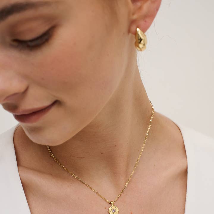 Angels Whisper Accessories - Wholesale Pendant/charm necklace - Birthstone 18K Gold Plated Necklace16