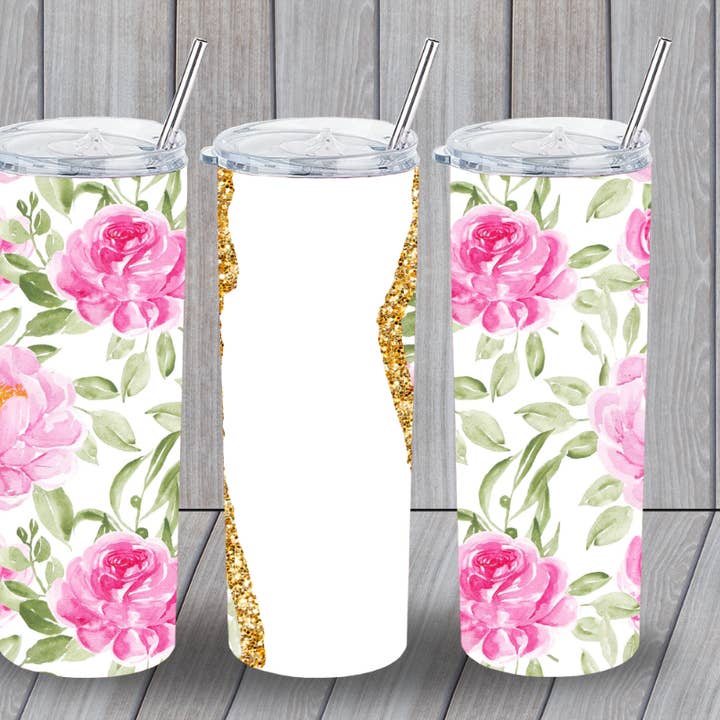 Flower tumbler for wholesale by KTD DESIGNS
