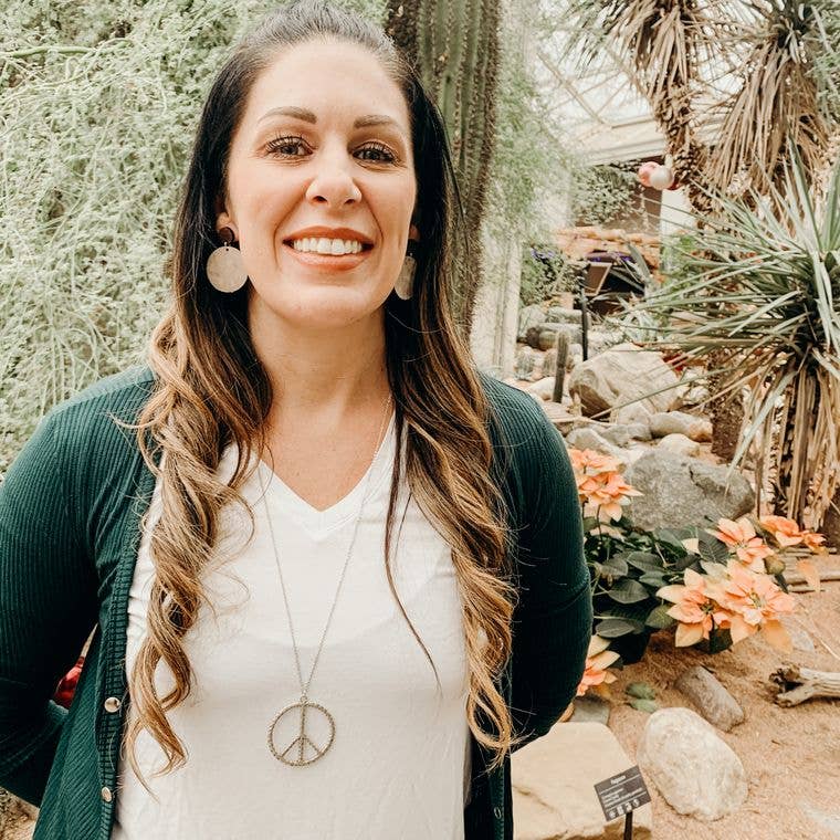 Red Shed Designs - Wholesale Pendant/Charm Necklace - Antique Silver Peace Sign Boho Long Necklace3