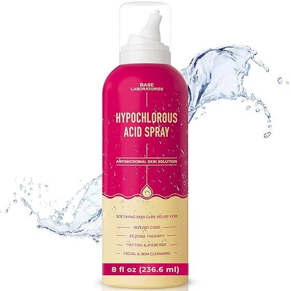 Base Laboratories - Wholesale Pain Relief Spray/Cream - Hypochlorous Acid Face & Skin Repair Spray, 8oz HOCL