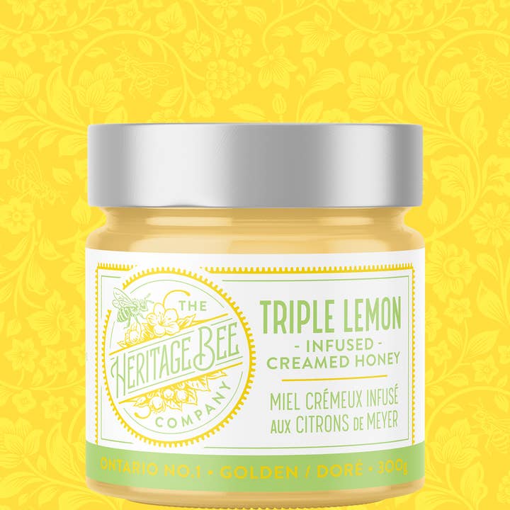 Heritage Bee Co. - Wholesale Honey - Triple Lemon Creamed Honey - 300 g (10.6 oz)1