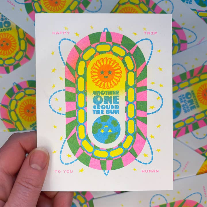 StarKeep Studio - Wholesale Birthday Card - Happy Birthday Card | A2 Risograph Greeting Card2