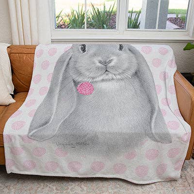 Artopia – wholesale Bedding blanket – Kids & Baby – 50" x 60" Lop Ear Bunny Plush Minky Blanket3