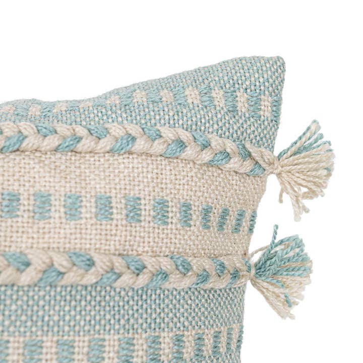 Foreside Home & Garden - Wholesale Throw/Decorative Pillow - Matilda 20x20 Striped Outdoor Indoor Filled Pillow Blue
