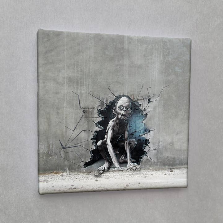 #00967 gollum Street Art Tela Print por atacado de Eicie