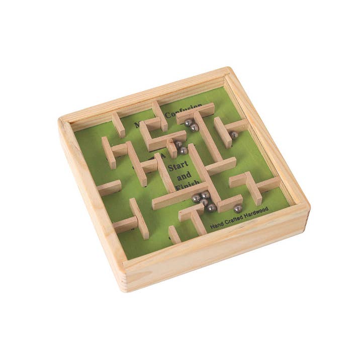 AJ Aguiar - Vente Jouet en bois – enfant - Mini Jeu Labyrinthe Bois Exp.124