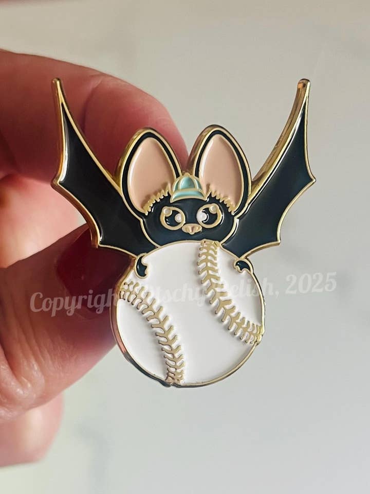 Baseball Bat enamel pin! for wholesale by Kitschy Delish