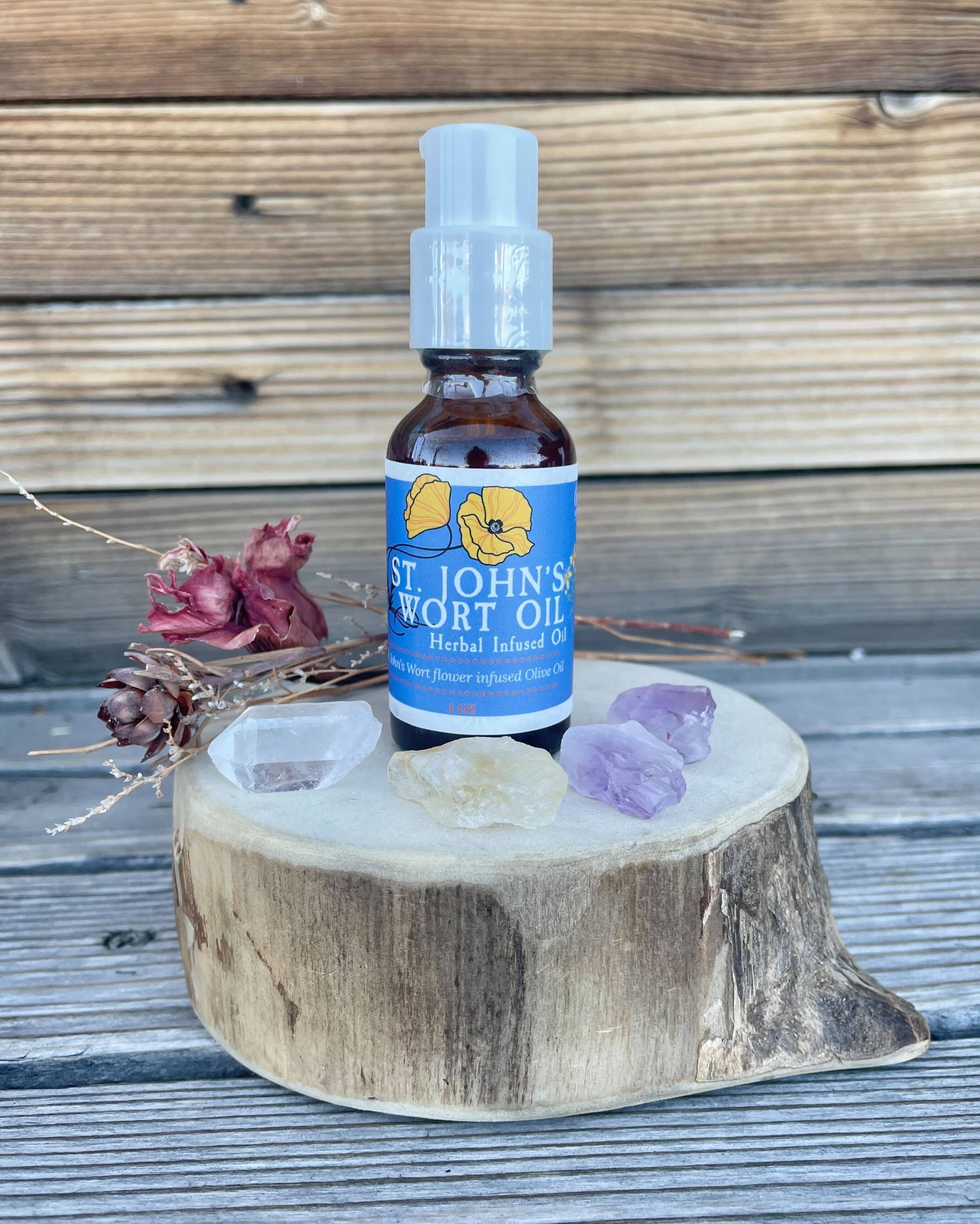 Golden Poppy Herbal Apothecary - Wholesale Bath/Body Oil - Saint (St.) John's Wort Flower Infused Olive Oil, Organic, 1oz bottle0